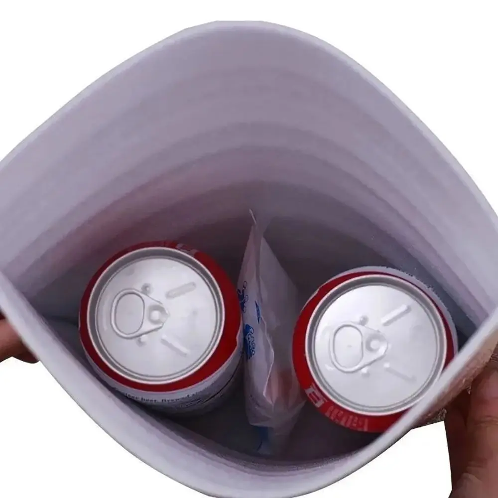 50Pcs/Pack Folding Ice Cold Warm Aluminum Foil Bag Delivery Carrier Drink Storage Insulation Bag Packing Food Thermal Cooler Bag