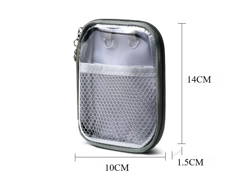 Portable Lipstick Pouch Transparent Touch-Up Cosmetic Pouch Cosmetic Organizer Travel Bluetooth Headphone Charging Cable Pouch