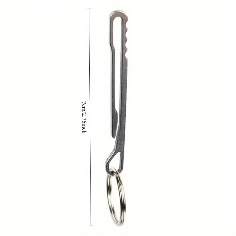 Stainless Steel EDC Tool Wallet - Multi-functional Keychain Carabiner Money Clip, Essential Outdoor Camping Accessories