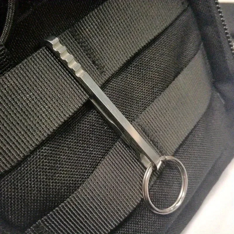 Stainless Steel EDC Tool Wallet - Multi-functional Keychain Carabiner Money Clip, Essential Outdoor Camping Accessories
