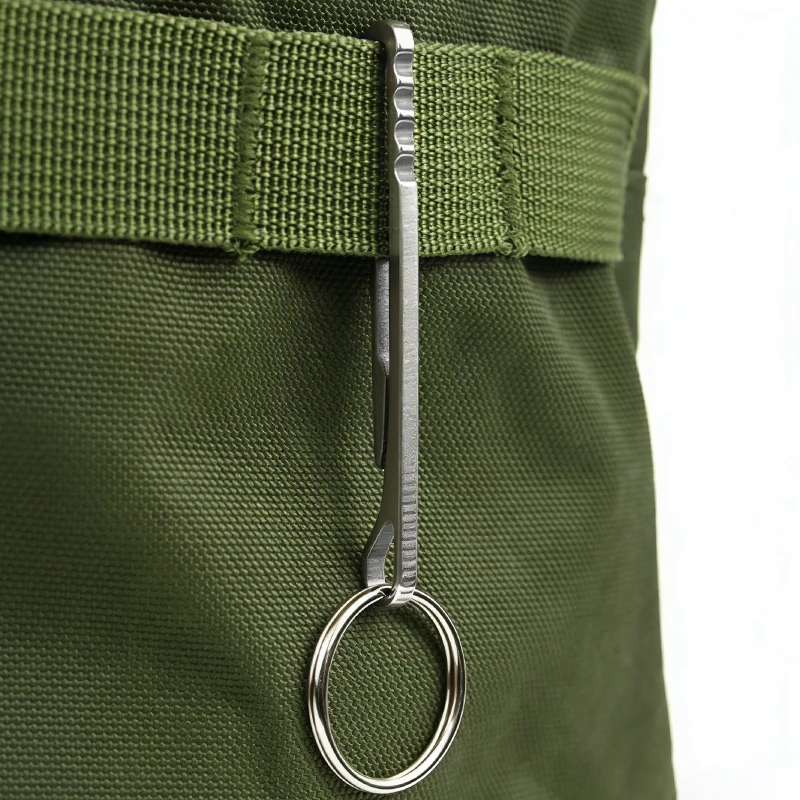 Stainless Steel EDC Tool Wallet - Multi-functional Keychain Carabiner Money Clip, Essential Outdoor Camping Accessories