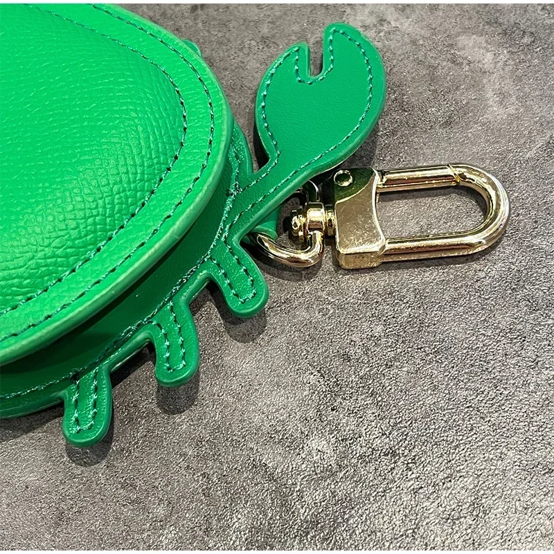 Crab Coin Purse Bag Charm Pendant,Mini Wallet Zipper Pouch for Earphone Storage,Backpack Handbag Hanging Decoration Accessories