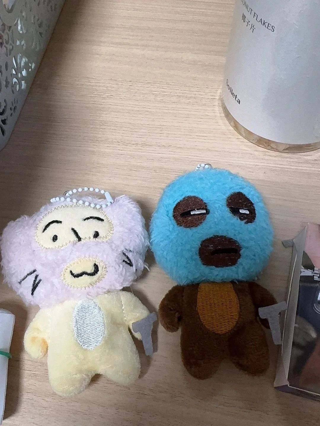 Funny Robber Plush Keychain, Ugly Cute Abstract Stuffed Doll Pendant, Unique Student Backpack Charms, Novelty Gift for Friends