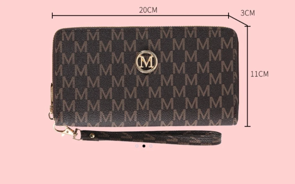 New Zipper Long Wallets Women Men Coin Purses Multi-card Slot Cards Holder Handbags Billfold Wristlet Wallet Clutch Money Bags