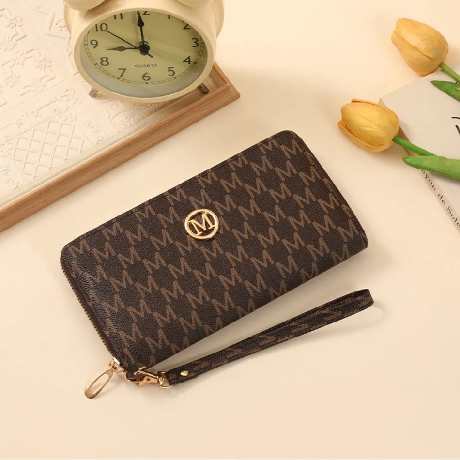 New Zipper Long Wallets Women Men Coin Purses Multi-card Slot Cards Holder Handbags Billfold Wristlet Wallet Clutch Money Bags