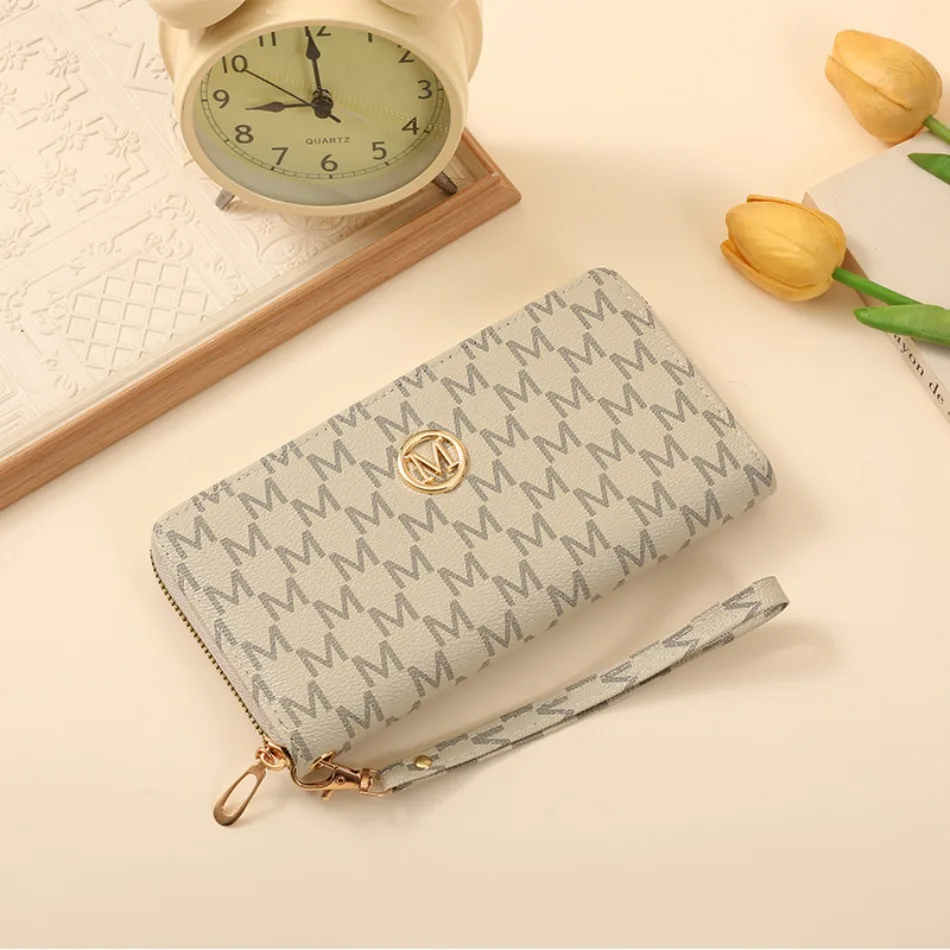 New Zipper Long Wallets Women Men Coin Purses Multi-card Slot Cards Holder Handbags Billfold Wristlet Wallet Clutch Money Bags