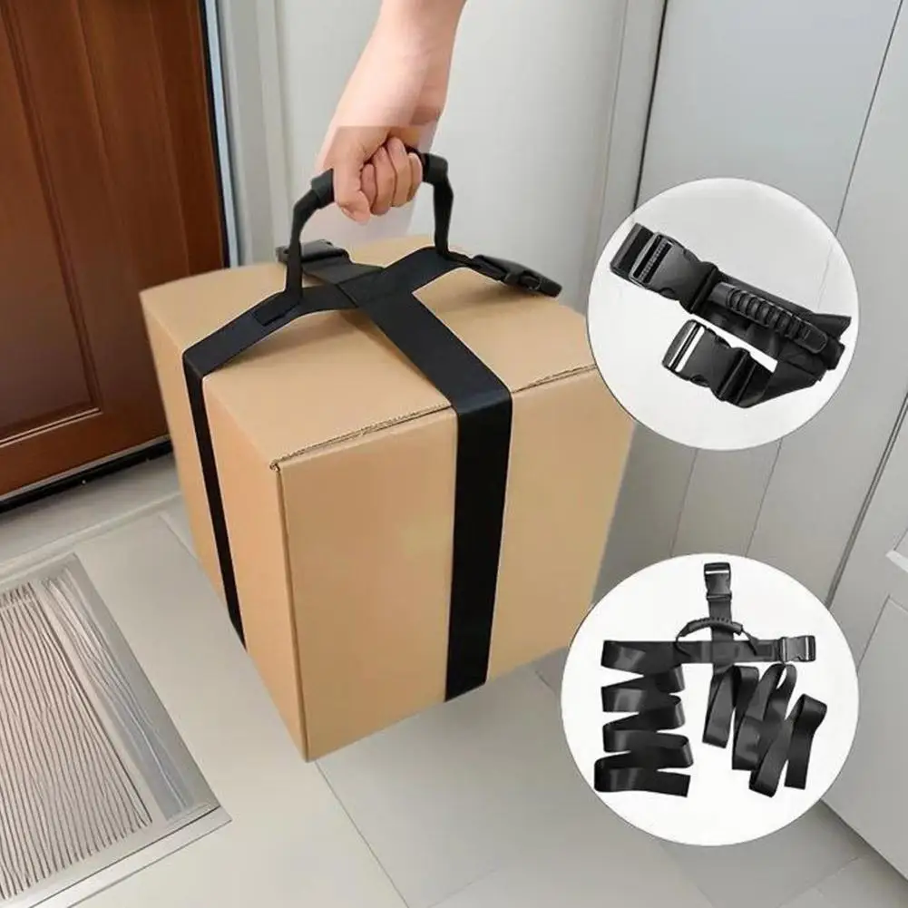 Adjustable Nylon Moving Strap Luggage Packing Straps Heavy Duty Box Lifting Belt Cargo Moving Carrying Strap for Easy Transport