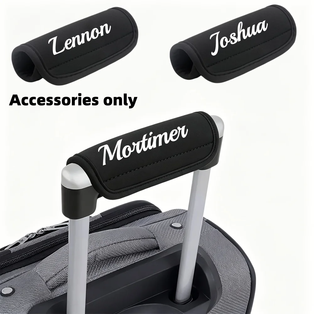 Custom Name Luggage Handle Cover Personalized Neoprene Suitcase Grip Protector Travel Bag Accessory Only