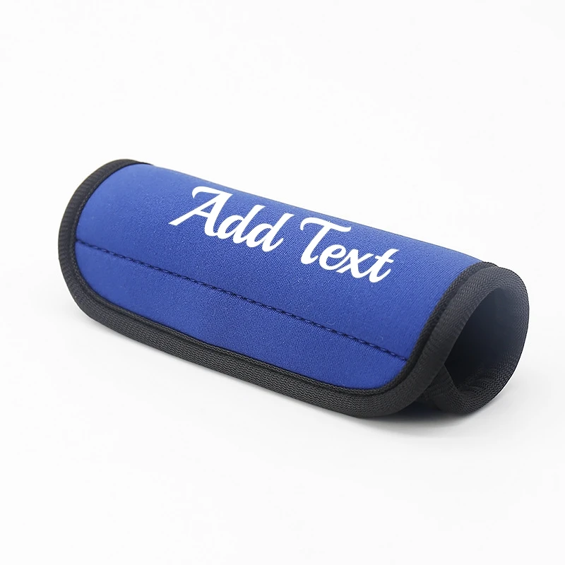 Custom Name Luggage Handle Cover Personalized Neoprene Suitcase Grip Protector Travel Bag Accessory Only