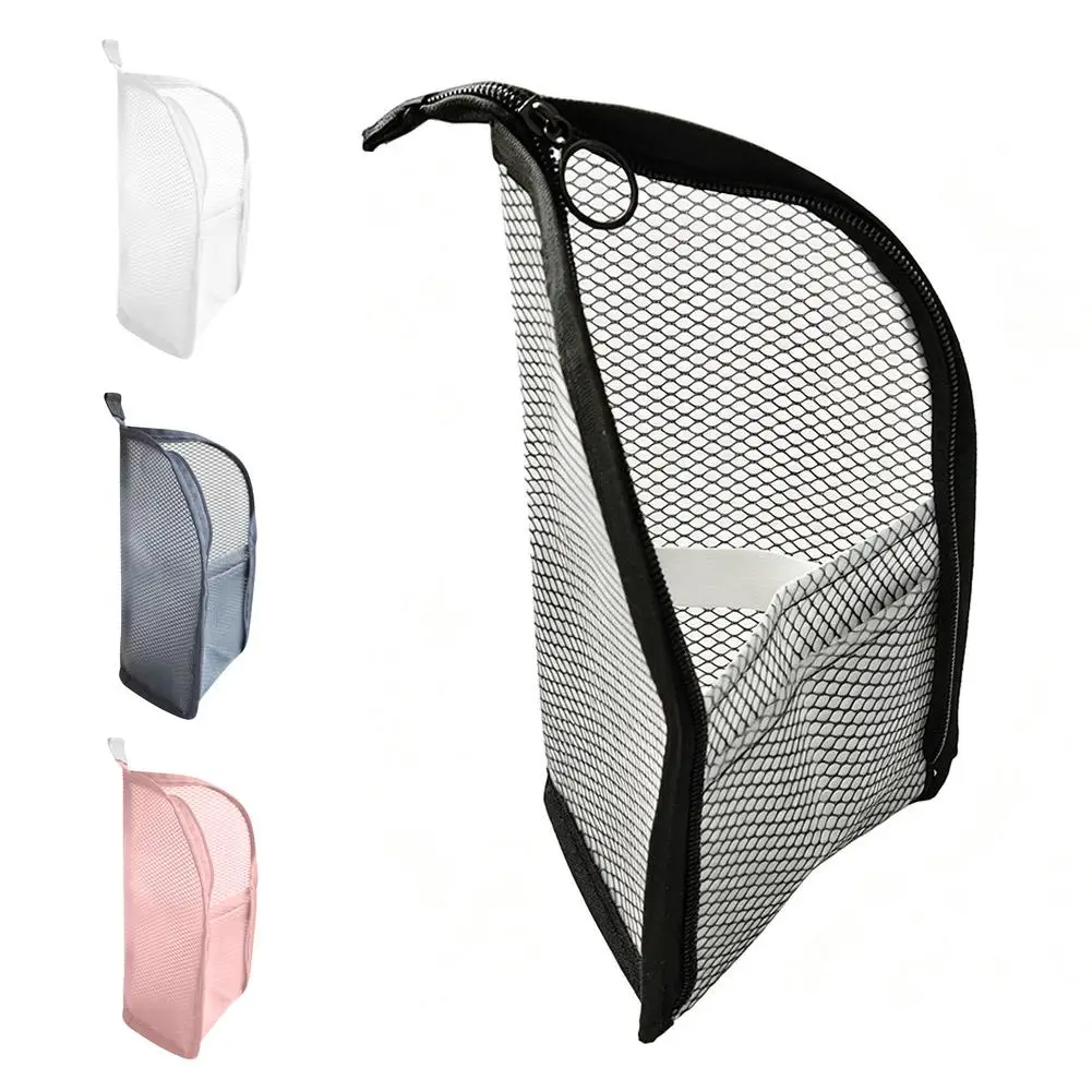 Mesh Travel Toiletry Bag Portable Toothbrush Cosmetic Organizer Makeup Brush Storage Pouch Bathroom Wash Pack