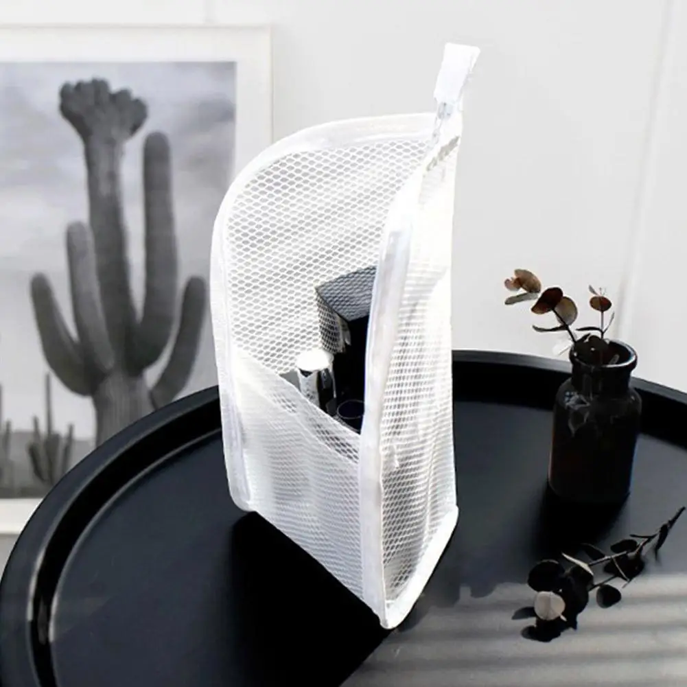 Mesh Travel Toiletry Bag Portable Toothbrush Cosmetic Organizer Makeup Brush Storage Pouch Bathroom Wash Pack