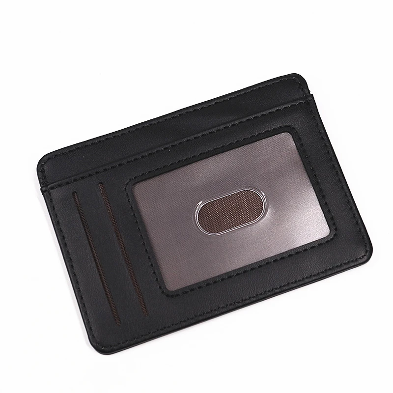 PU Leather Bat ID Card Wallet For Men Short Slim Minimalist Front Pocket Card Holder Wallet With Cutout Superhero Face Mask Eyes
