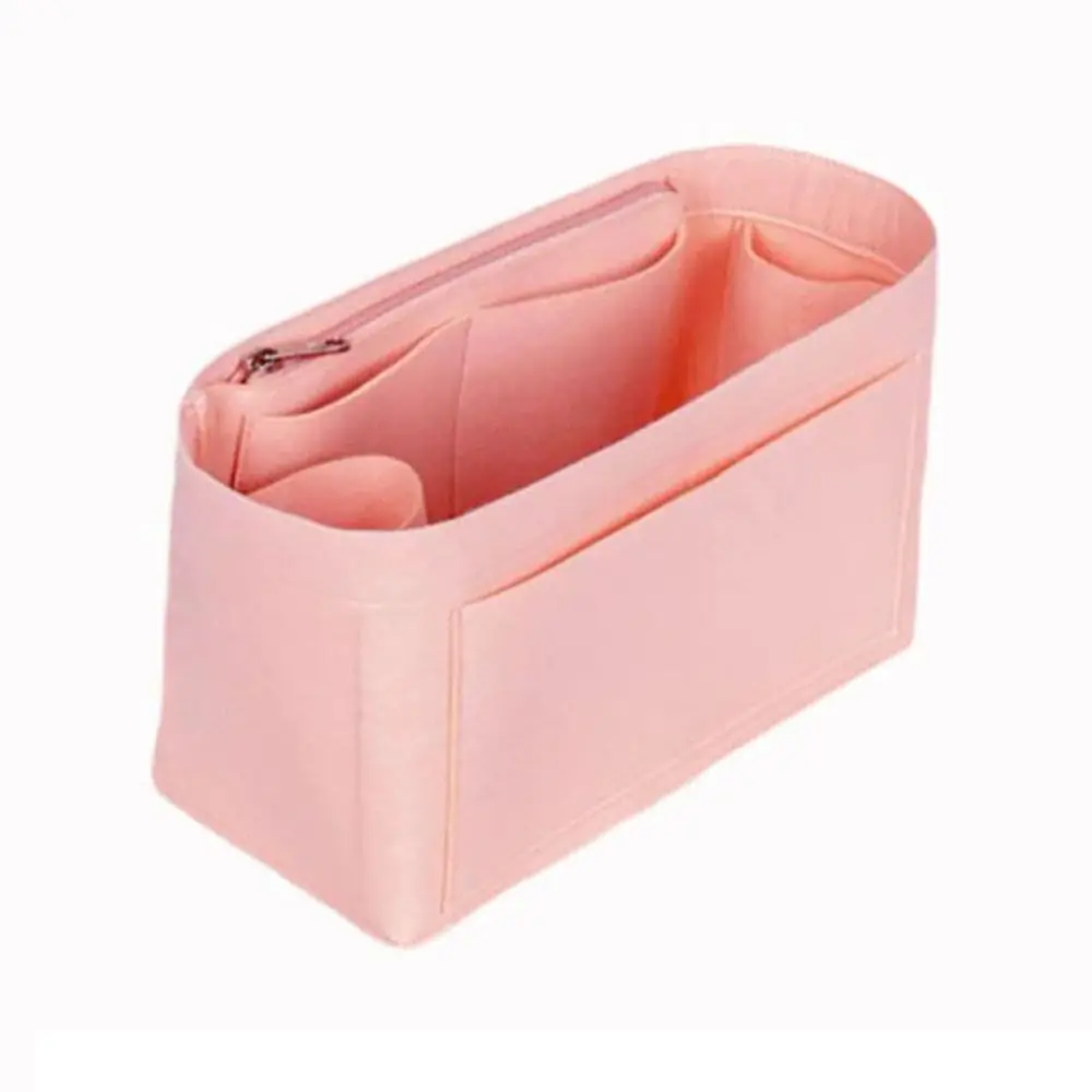 Felt Insert Liner Purse Organiser Pouch Handbag Tote Internal Organizer Bag with Pockets, Dustproof Felt Liner for Longchamp Bag