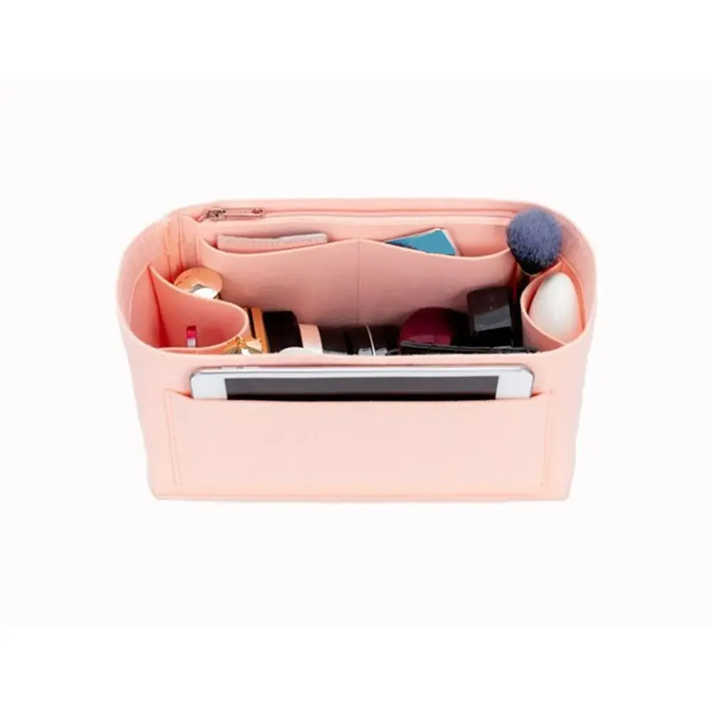 Felt Insert Liner Purse Organiser Pouch Handbag Tote Internal Organizer Bag with Pockets, Dustproof Felt Liner for Longchamp Bag