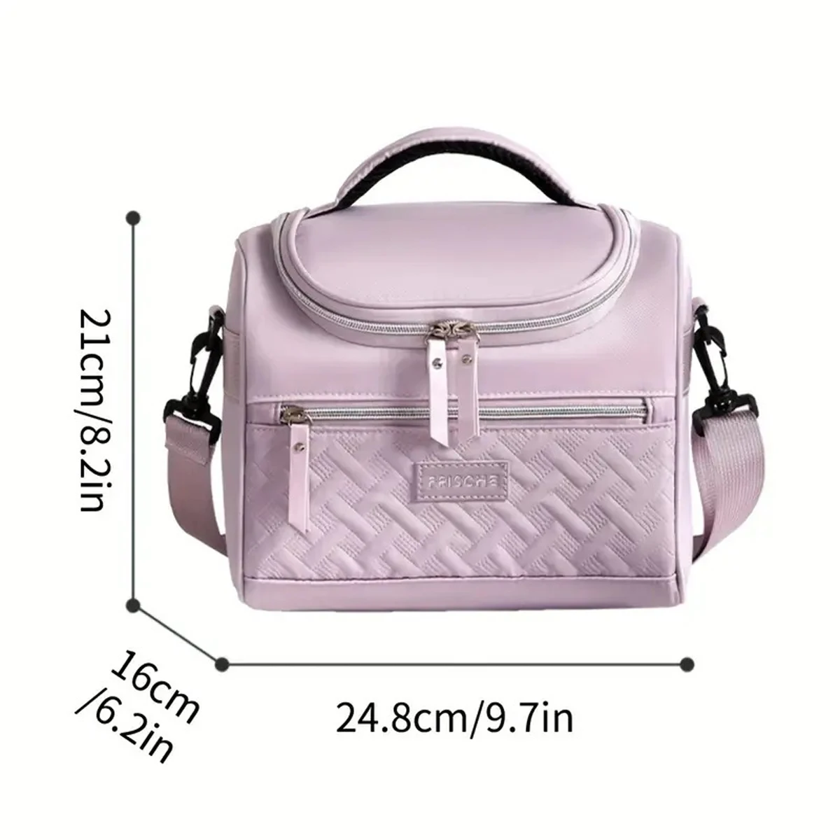 Large Insulated Lunch Bag Cooler Hand washable durable polyester lunch box with padded shoulder strap for work, school, picnics