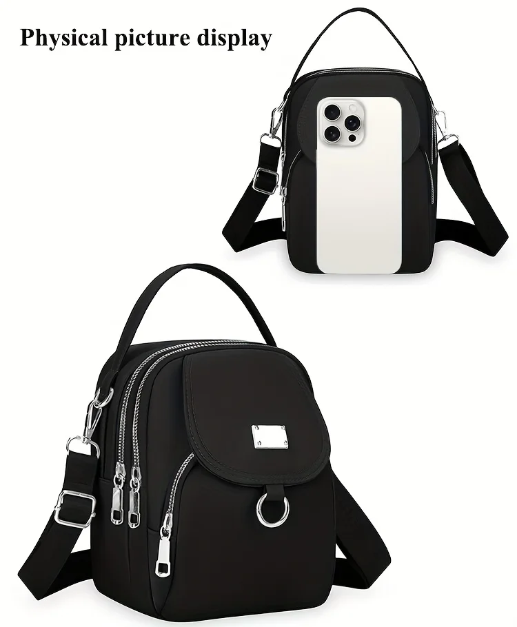 Hot Crossbody Bag Solider Color For Women Fashion Portable Casual Bag Students Cross Body Shoulder Bag