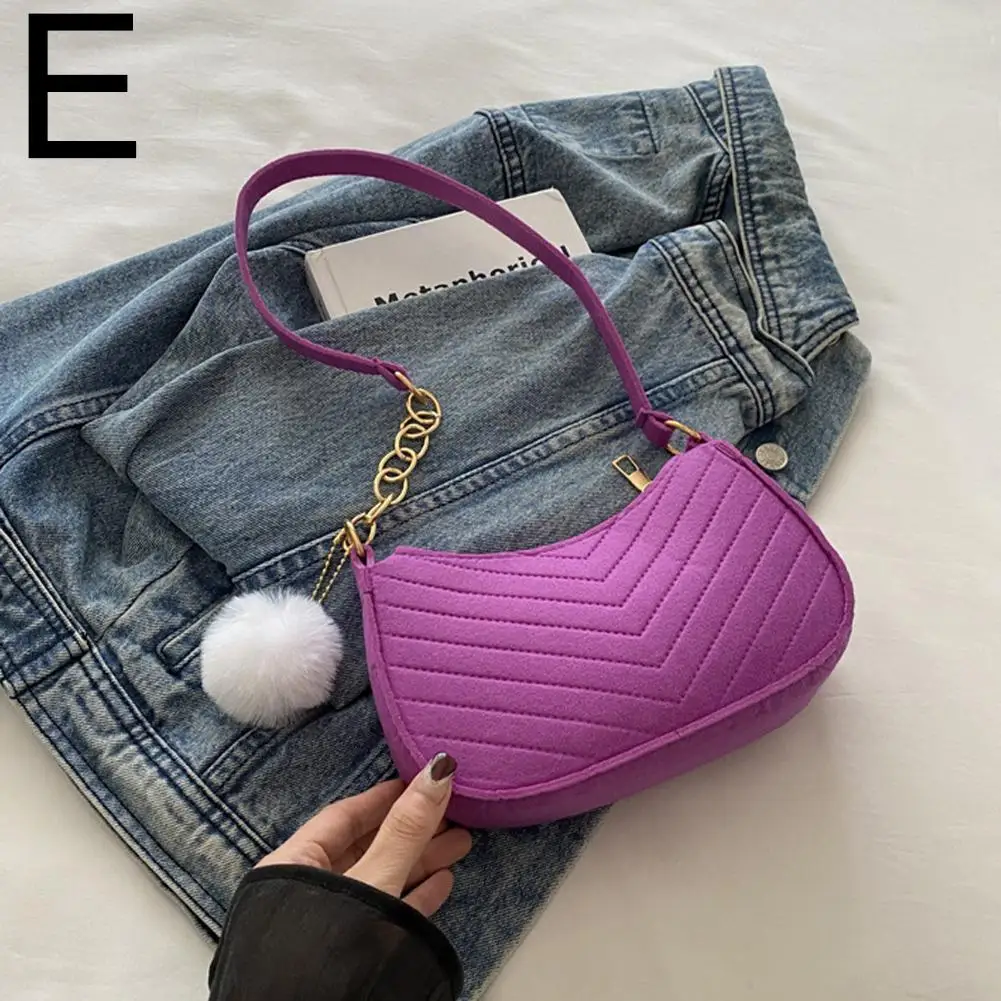 Mini Women Shoulder Bags Fashion Felt Women's Bag Design Advanced Underarm Handbags Mini Saddle Bag