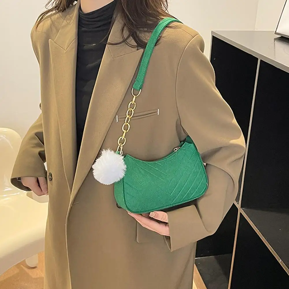 Mini Women Shoulder Bags Fashion Felt Women's Bag Design Advanced Underarm Handbags Mini Saddle Bag