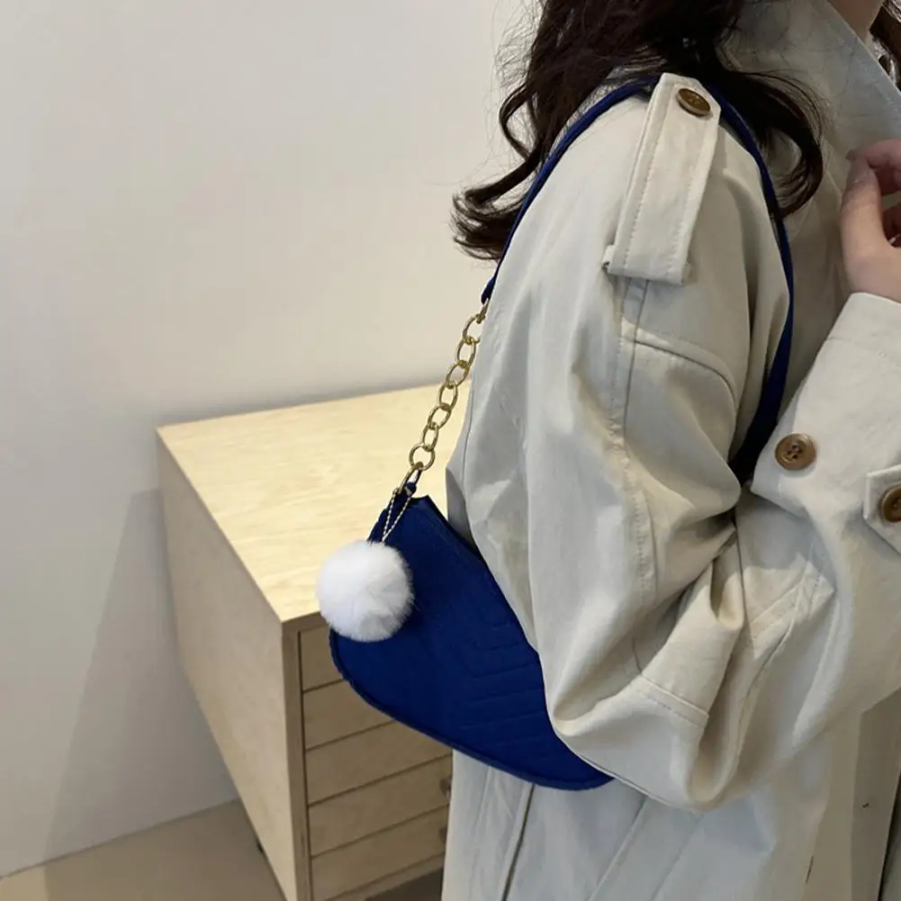 Mini Women Shoulder Bags Fashion Felt Women's Bag Design Advanced Underarm Handbags Mini Saddle Bag