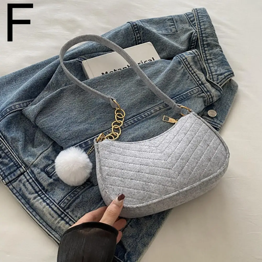 Mini Women Shoulder Bags Fashion Felt Women's Bag Design Advanced Underarm Handbags Mini Saddle Bag