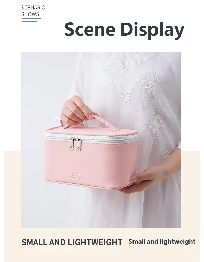Double-layers Black Mesh Cosmetic Bag Travel Portable Large-Capacity Makeup Case Organizer Storage Pouch Zipper Toiletry Bags