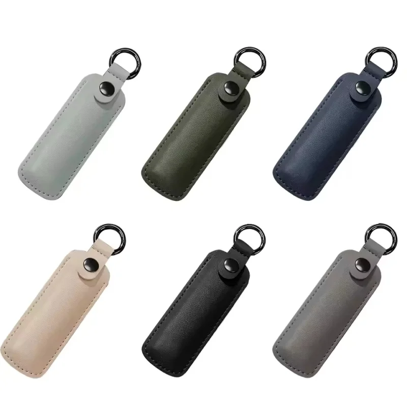 Leather U Disk Pouch Key Ring Holder USB Flash Drive Storage Bag Pendrive Protective Cover Memory Stick Case