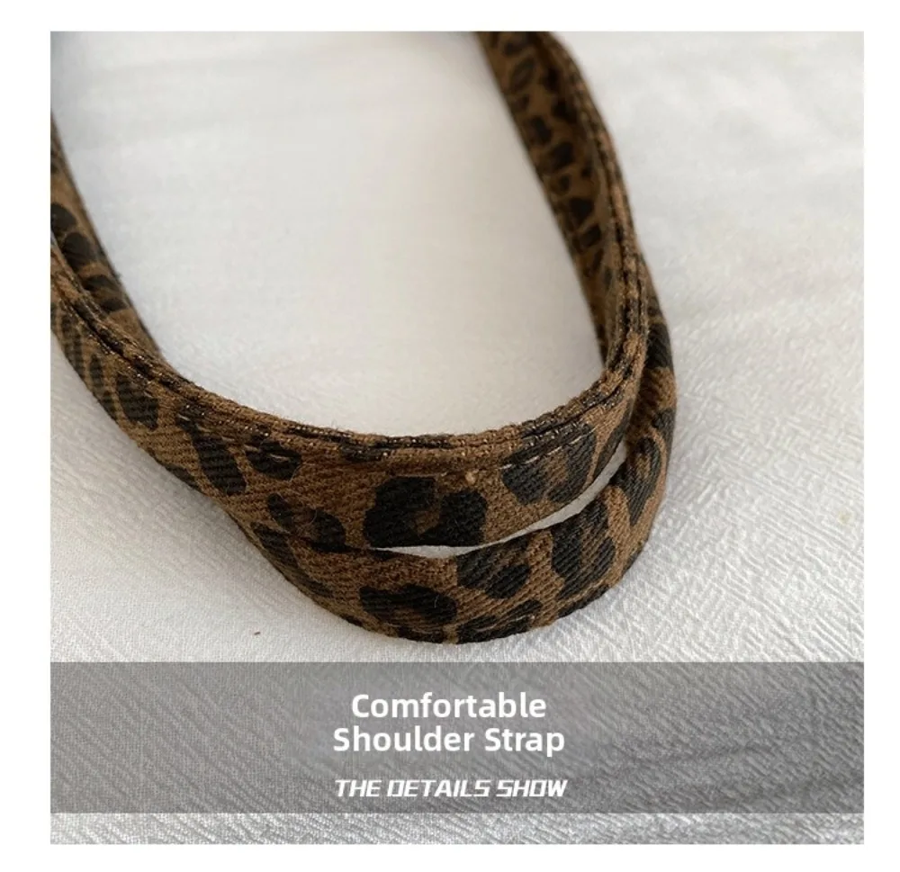 Fashion Leopard Print Shoulder Bag Large Capacity Hand-held Women Tote Bag Texture Underarm Bag Crossbody Bag