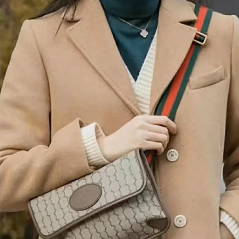Nylon Braided Bag Strap Women Leather Straps for Ophidia Messenger Shoulder Bag Adjustable Belts Handbag Straps