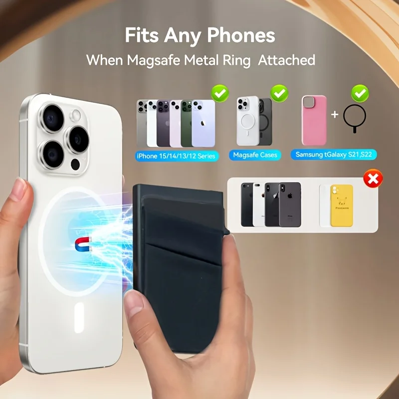 Pop-Up RFID Blocking Card Holder Aluminum Alloy Card Push Bag Large-Capacity Phone Magnetic Metal Box Wallet Men Women Purse