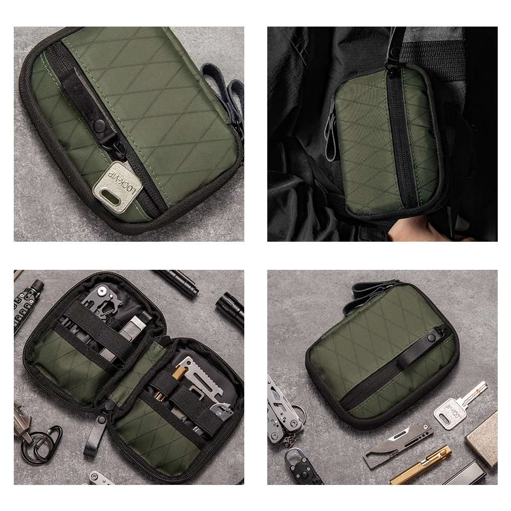 Small EDC Wallet Pouch EDC Pocket Organizer with Belt, EDC Pouch Organizer Utility Pouch for Multitools Money Cash Key