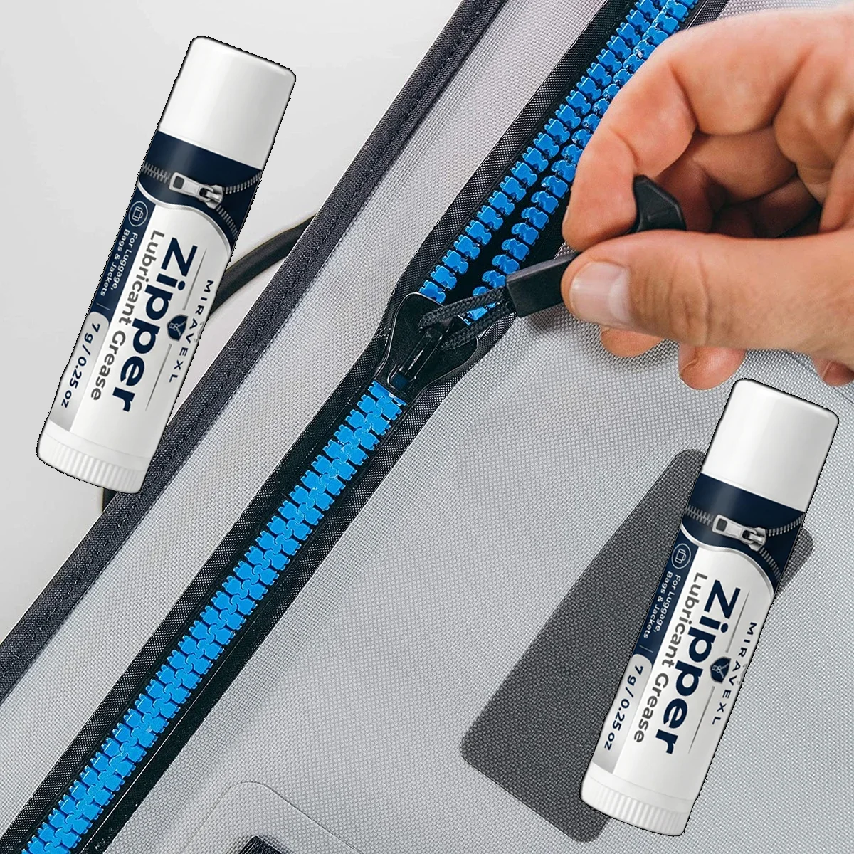 Zipper Lubricant Wax Stick, Marine Grease Lube for Boat Canvas, Vinyl Panels, Bags, Jackets, Wetsuit, Drysuit