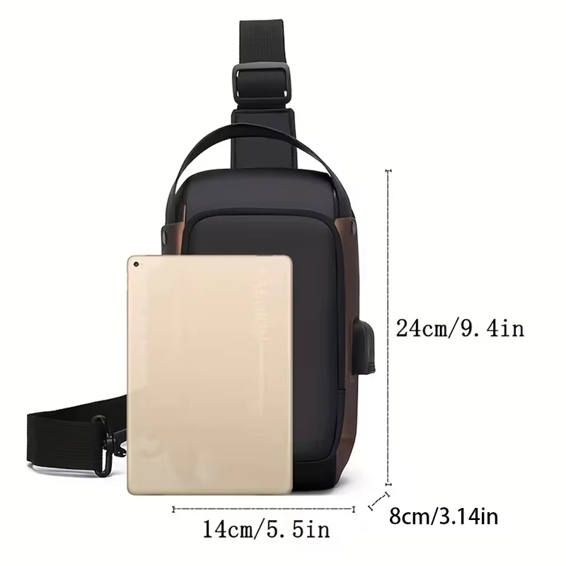 Handy Compact Fashion Sling Bag Multi-Color Design Adjustable-Strap Lightweight for Commute Outdoor Trips Functional Bag