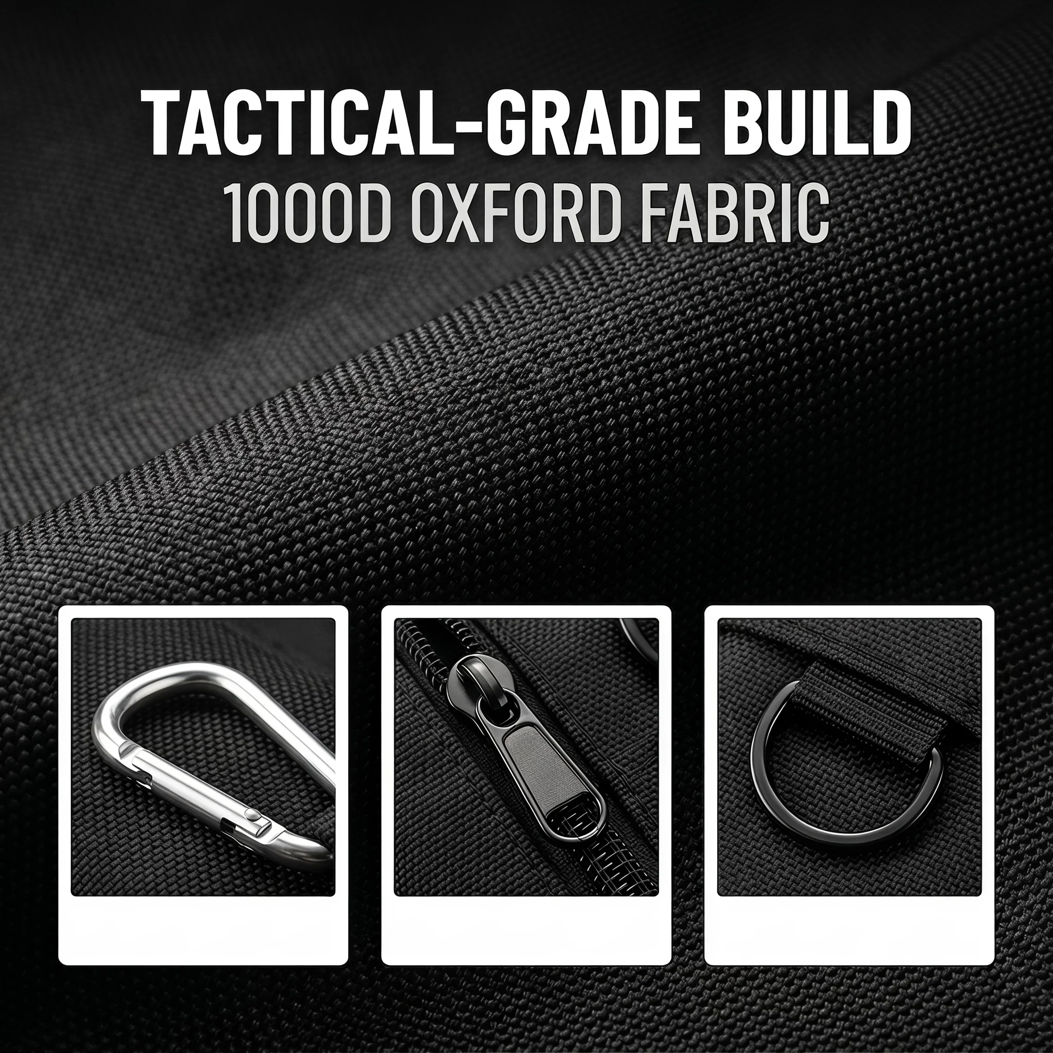 Waterproof Lightweight Oxford Mini Tactical Pouch Carabiner Molle Zipper Key Coin Card Bag Outdoor Hiking Men Travel Wallet