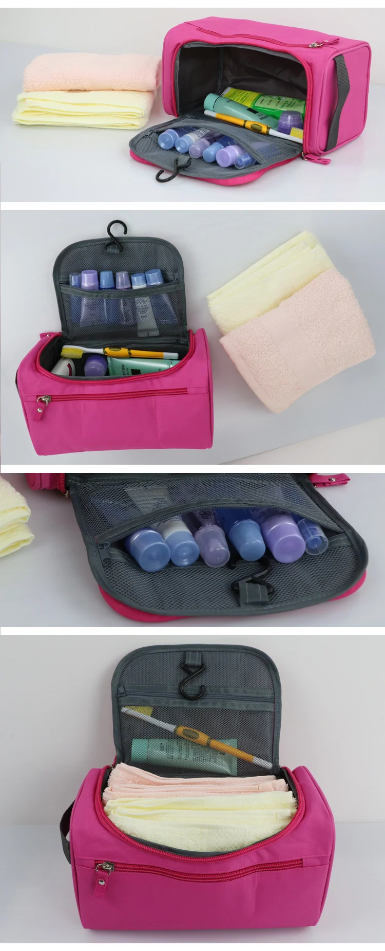 Hot Selling Women Makeup Bags Large Capacity Travel Toiletry Hanging Organizer Kit Cosmetic Bag