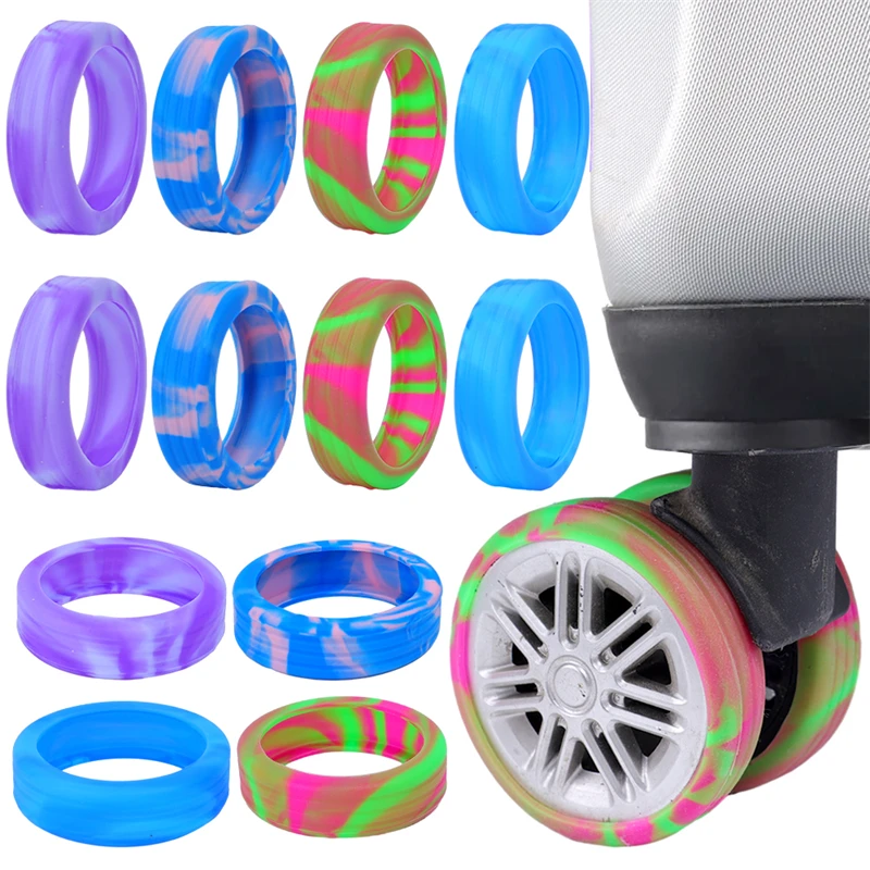 4-40pcs Luggage Wheel Covers Silicone Suitcase Wheel Covers Luggage Wheel Protector Heavy Duty Noise-Proof Accessories