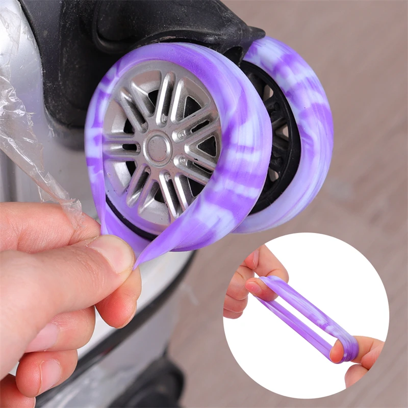 4-40pcs Luggage Wheel Covers Silicone Suitcase Wheel Covers Luggage Wheel Protector Heavy Duty Noise-Proof Accessories