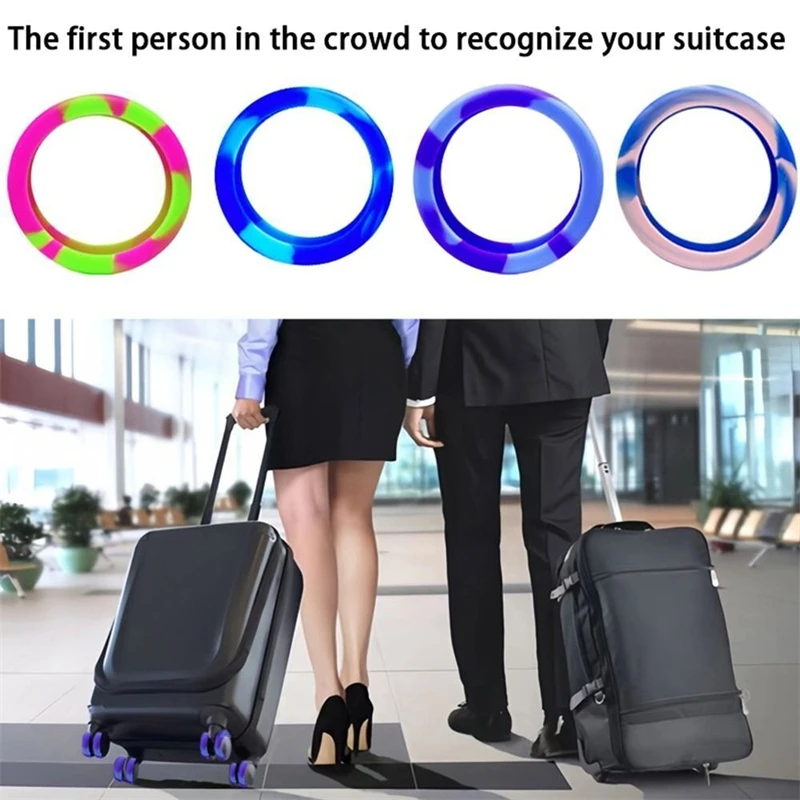 4-40pcs Luggage Wheel Covers Silicone Suitcase Wheel Covers Luggage Wheel Protector Heavy Duty Noise-Proof Accessories