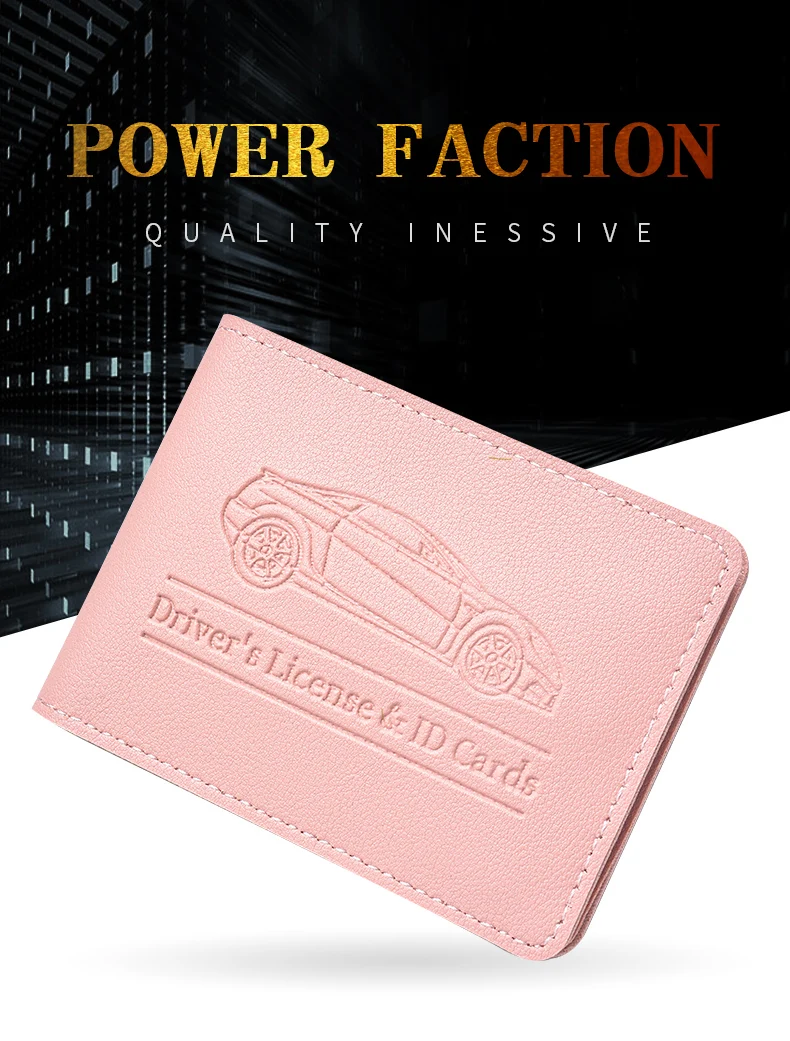 Driver's License Holder Pu Leather Cover Car Driver's License Protective Case Multi-Function Credit Card Bag