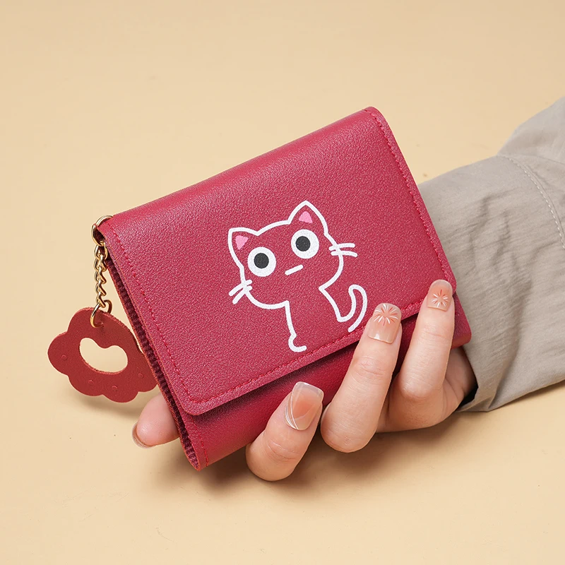 New Short-style Purse Female Fashion Small Student Pocket Purse Cute Large Capacity Multi-card Wallet