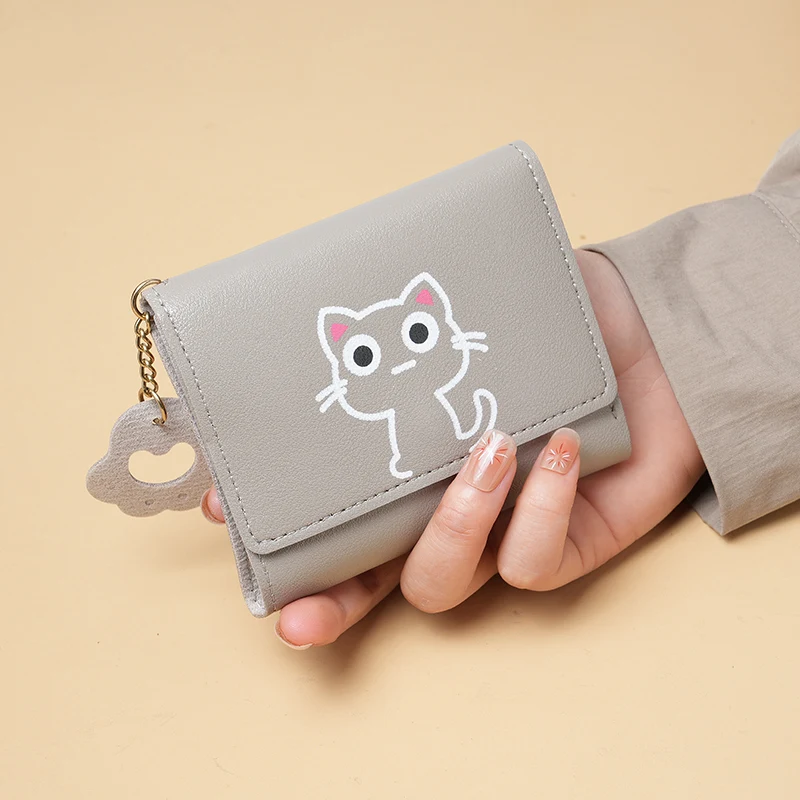 New Short-style Purse Female Fashion Small Student Pocket Purse Cute Large Capacity Multi-card Wallet