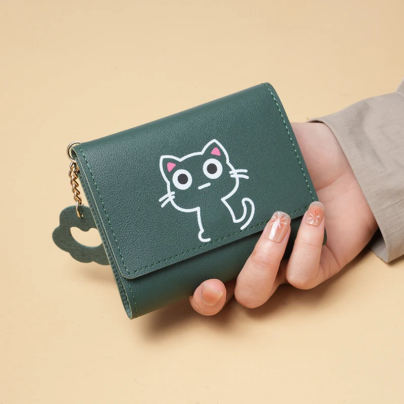 New Short-style Purse Female Fashion Small Student Pocket Purse Cute Large Capacity Multi-card Wallet