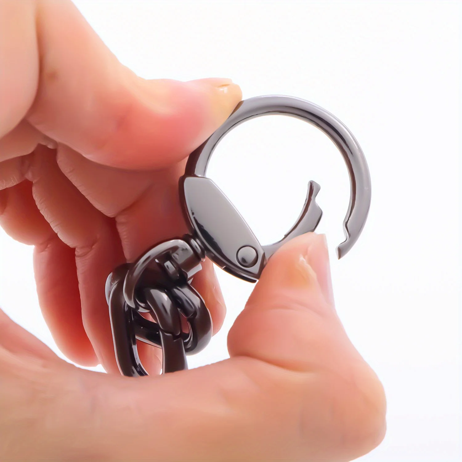 2 PCS Swivel Clasp Clip, Metal Lobster Claw Clasps, Swivel Clasp with Key Rings for Keychain Making, DIY Crafts