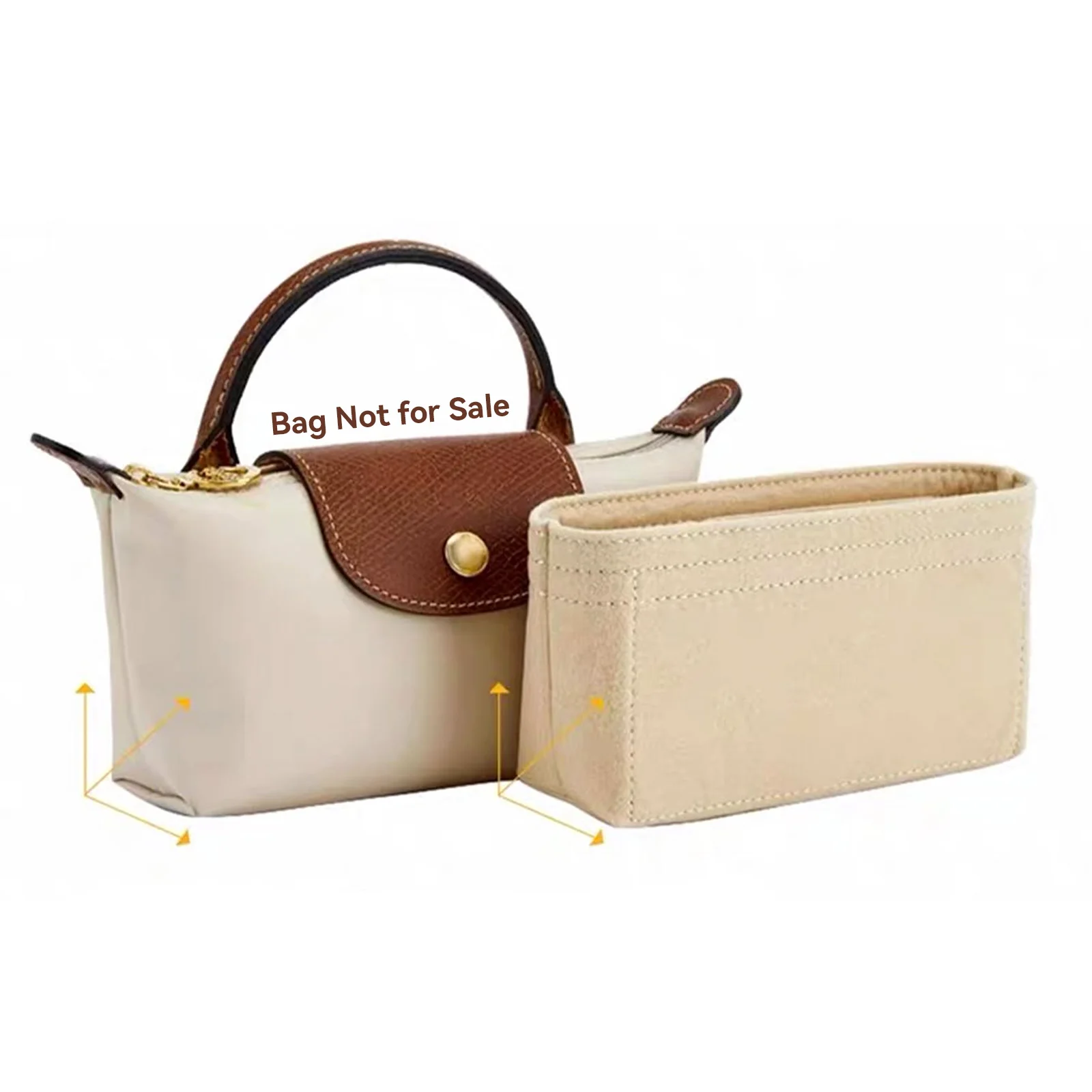 Bag Organizer For Longchamp Mini Bag Storage Bag The Liner Bag Felt Purse Insert Handbag Liner Bag