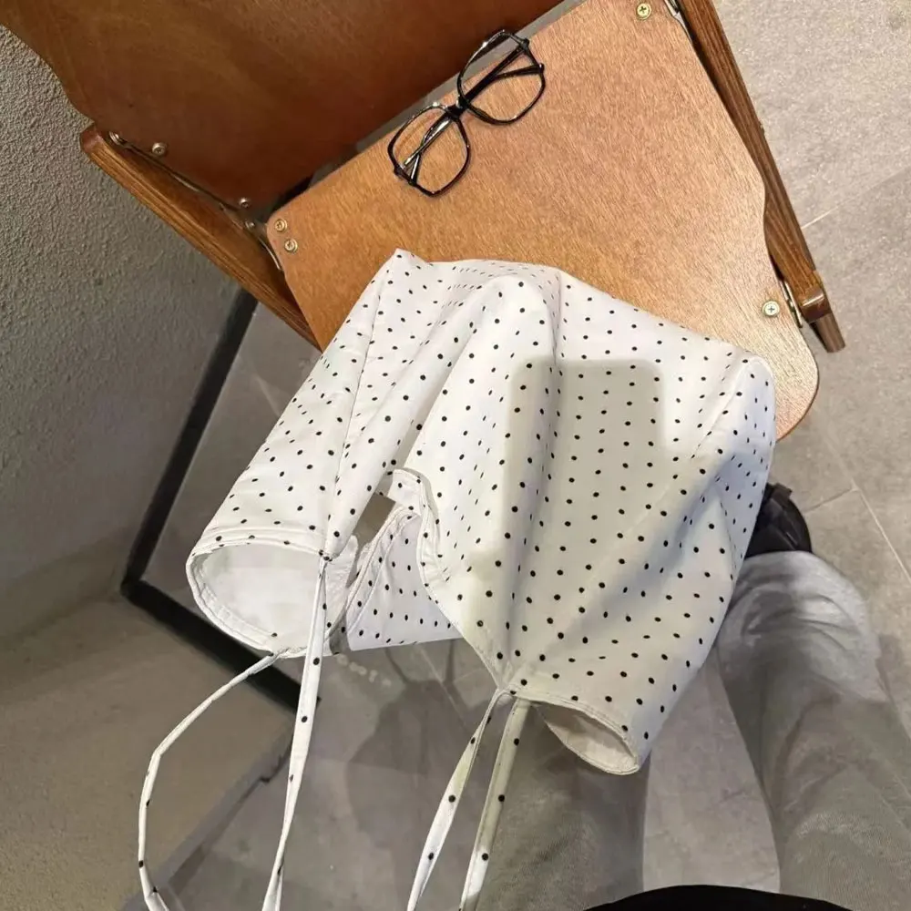 Large-Capacity New Polka-Dot Canvas Bag, Korean Style Girl's Korean-Style Student Tote Bag, Versatile Commuting Shoulder Bag
