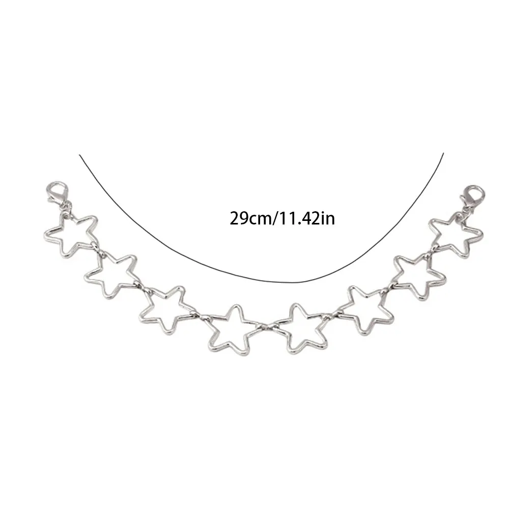Y2k Metal Pearl Chain Strap For Bags Multi-layer Bag Chain For Handbag DIY Handles Star Pendant Shoulder Bag Chain Accessories