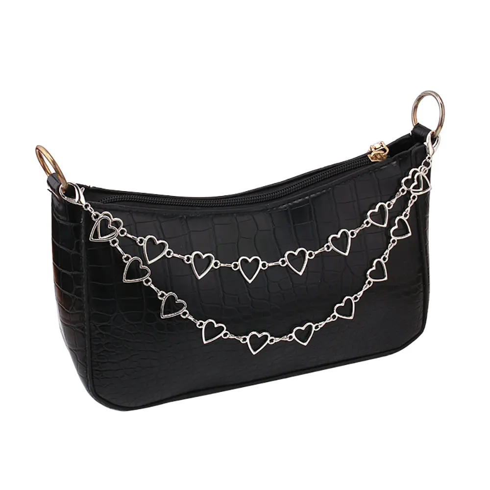 Y2k Metal Pearl Chain Strap For Bags Multi-layer Bag Chain For Handbag DIY Handles Star Pendant Shoulder Bag Chain Accessories