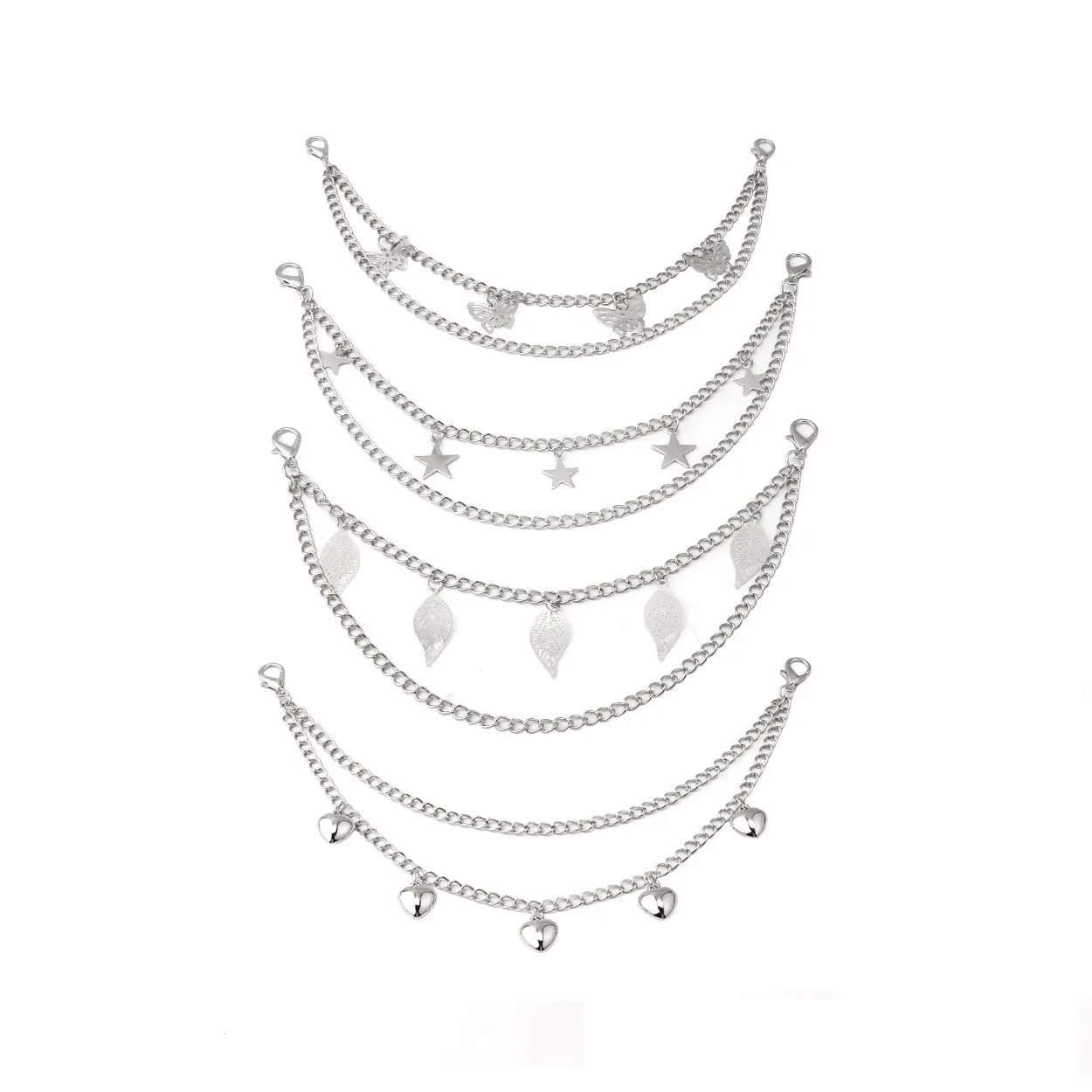 Y2k Metal Pearl Chain Strap For Bags Multi-layer Bag Chain For Handbag DIY Handles Star Pendant Shoulder Bag Chain Accessories