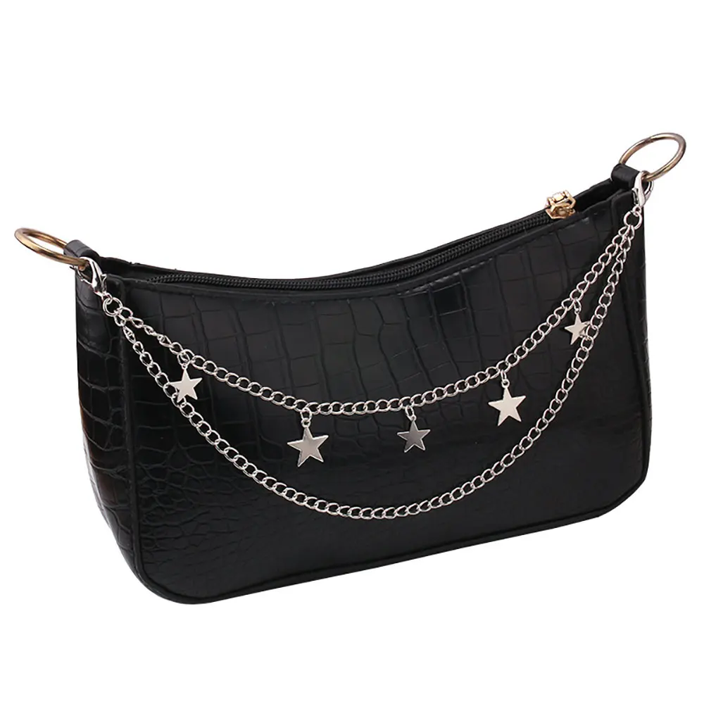 Y2k Metal Pearl Chain Strap For Bags Multi-layer Bag Chain For Handbag DIY Handles Star Pendant Shoulder Bag Chain Accessories
