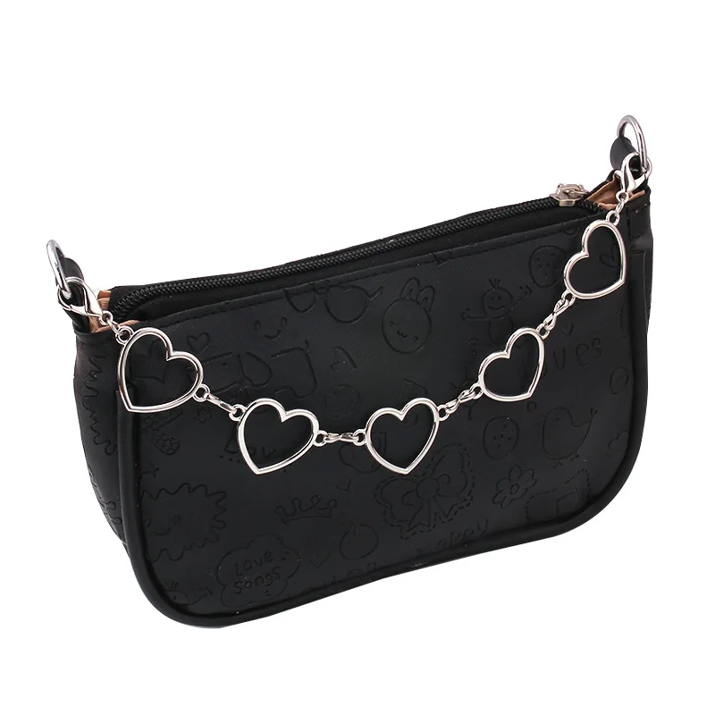 Y2k Metal Pearl Chain Strap For Bags Multi-layer Bag Chain For Handbag DIY Handles Star Pendant Shoulder Bag Chain Accessories