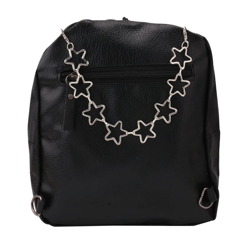 Y2k Metal Pearl Chain Strap For Bags Multi-layer Bag Chain For Handbag DIY Handles Star Pendant Shoulder Bag Chain Accessories